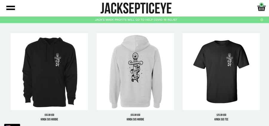 Jacksepticeye merchandise store